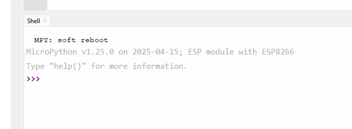 Thonny IDE shell