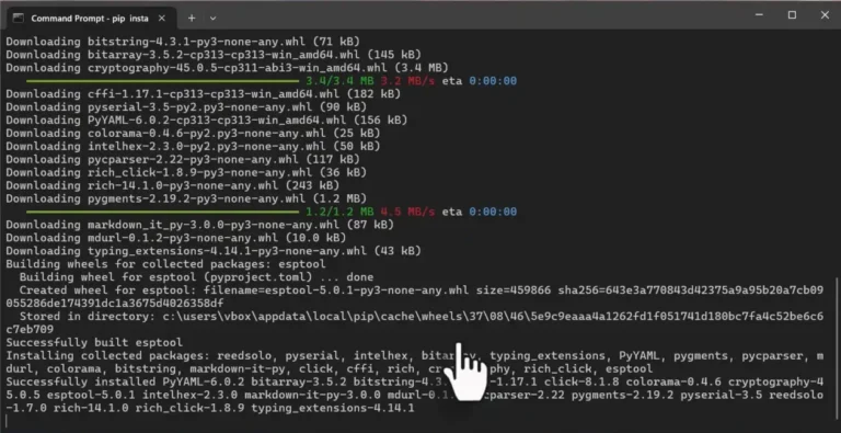 pip install esptool