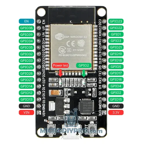 ESP32-WROOM-32 pinouts
